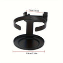 Soporte para micrófono ABS negro con porta vasos, abrazadera individual para bebidas, compatible con atriles de partituras y soportes de guitarra