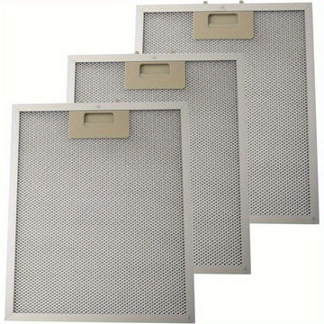 Tres pantallas de filtro para extractor de humos de 320 mm x 260 mm x 9 mm.