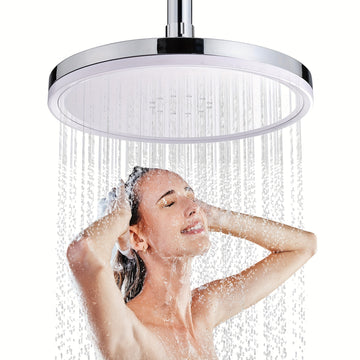 1pc Cabezal de Ducha de Alta Presión con Diseño Circular de Lluvia - Montaje Colgante en Plástico Duradero para una Experiencia Relajante, Accesorios de Baño