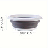 Balde de Lavado Portátil Plegable - Cubo Colapsable Resistente para Baño de Pies, Lavado Manual, Cuidado de Uñas, Viajes, Apartamentos, Caravana, Hogar - Diseño Ahorrador de Espacio, Sin Necesidad de Electricidad, Fácil de Transportar, Moderna Taza de La