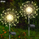 2 piezas Luces de Fuegos Artificiales Solares - Duraderas IP44, 8 Modos de Iluminación, Ideales para Patio, Jardín, Camino, Fiestas, Camping, Picnics, Navidad, Ramadán, Pascua, Día del Padre y Decoración de Halloween, Iluminación Festiva al Aire Libre |