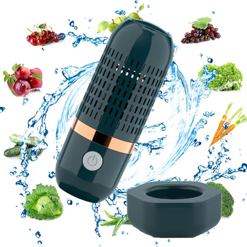 1pc USB Recargable Purificador Portátil de Frutas y Verduras, Material ABS, Tensión de funcionamiento ≤36V, Batería de litio de 3000mAh, Diseño de cápsula para esterilización de alimentos y eliminación de pesticidas, Adecuado para varios alimentos