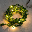 Luces de Cadena LED de Hojas Verdes de 2 Metros con 20 Luces, Decoración para el Año Nuevo en Patio, Sala de Bodas de San Valentín, Jardín y Habitaciones, Cuentos de Hadas al Aire Libre, Calle de Flores para Boda, Luces Florales LED Artísticas, Decoració