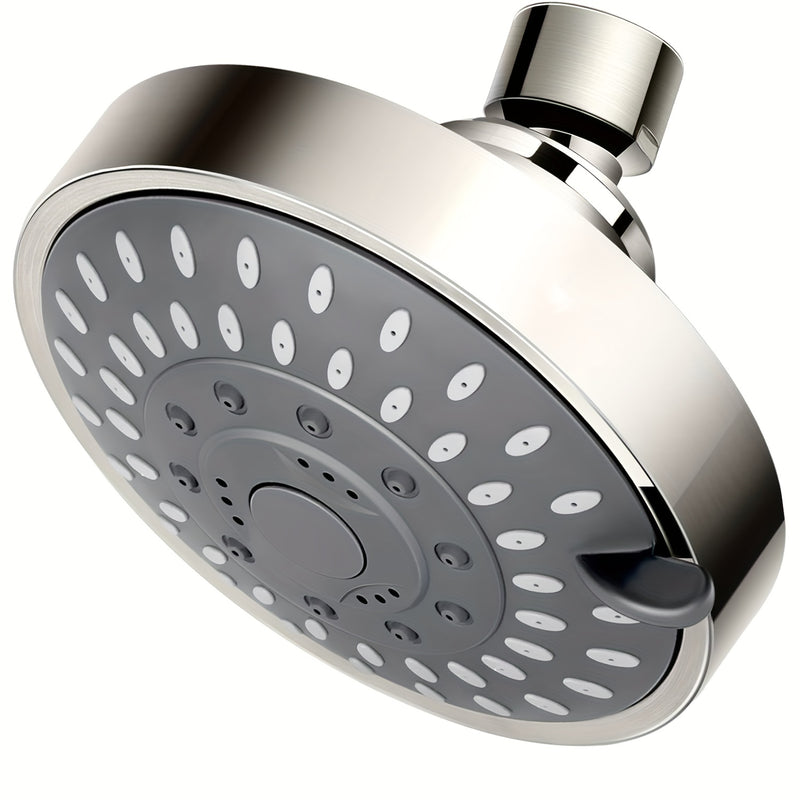 Juego de Ducha de Alta Presión con 5 Configuraciones y Soporte Ajustable - Montaje en Pared, Acabado Pulido, Cobertura Completa del Cuerpo, Fácil Instalación, Accesorios de Baño de Lujo