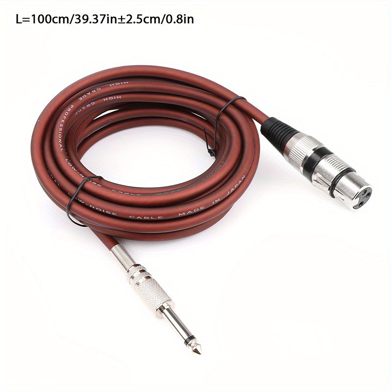 Cable de Audio i-zclive de 6.5mm a XLR, Cable de Audio Macho de 6.35mm a Hembra XLR, Cable de Audio Macho de 6.35mm a Hembra XLR para Micrófono, Cable de Audio XLR de Aleación de Zinc y Aluminio, Cable de Audio Mono de 6.5mm, Cable de Audio para Conectar