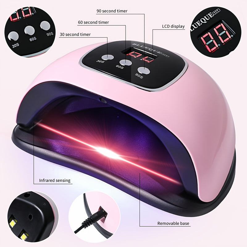 ¡Nueva lámpara LED para uñas, secador de gel con temporizador automático y sensor rápido, luz dual 24 fuentes, equipo para manicura y pedicura, herramienta profesional para salones de uñas!