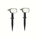 2pcs/4pcs/6pcs Focos Solares para Exteriores, 64 LED Luz Blanca Fría y Cálida con 3 Modos de Iluminación, Focos de Paisaje Ajustables de ABS para Jardín, Patio y Camino, Alimentados por Energía Solar y Resistentes al Clima, Luces Solares para Exteriores
