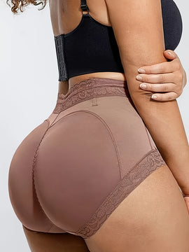 Bragas moldeadoras de cintura alta para mujer, con efecto levanta glúteos y reductor de abdomen, mezcla de 48% elastano/52% nailon, ropa interior sin costuras para estómago plano y adelgazamiento de muslos, solo lavado a mano