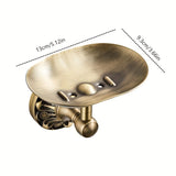 Plato de jabón de pared de estilo antiguo hecho de latón con un acabado de bronce vintage.