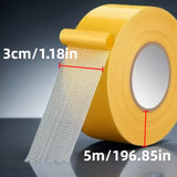 Cinta Adhesiva de Doble Cara de Alta Resistencia, Longitud de 5m - Agarre Fuerte para Alfombras y Suelos, Evita el Rizado de Bordes y Deslizamiento, Ideal para Uso Doméstico y de Oficina, Cinta Adhesiva para Suelos|Cinta de Superficie Texturizada|Cinta d