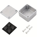 1590LB Caja De Efectos De Guitarra Pedal Caja De Aluminio Fundido A Presión De Metal 1.99 "X 1.99" X 1.22 "Pulgadas 50.5mm X 50.5mm X 31mm Tamaño De La Carcasa Caja De Aluminio Lisa Con Pies De Goma