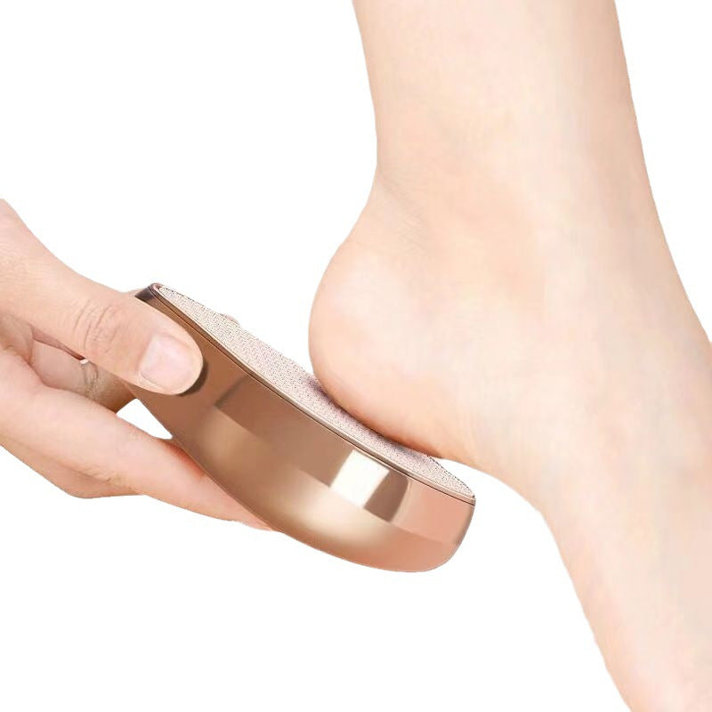Lima de pie electrodepositada mate para eliminación de piel muerta Beige claro, masaje de pies, talón, piedra de pedicura de pies