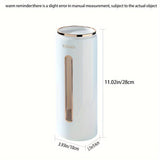 1pc Dispensador De Vasos De Plástico, Soporte De Vasos De Papel Desechables, Estante De Almacenamiento De Vasos Montado En La Pared, Dispensador De Almacenamiento De Vasos Desechables Para Hogar Oficina Hospital, Accesorios De Baño