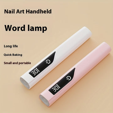 Lámpara de uñas portátil mini, pantalla digital, sin parabenos, secado rápido, alimentada por USB, batería de litio, material plástico, para manicura y pedicura, equipo de salón de uñas, herramientas de arte de uñas.