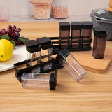 4 Piezas, Frascos Mezcladores De Especias, Juego De Frascos De Especias Transparentes, Caja De Condimentos Con Tapa, Recipiente De Almacenamiento De Condimentos Para Especias, Saleros Y Pimenteros, Juego De Frascos De Especias Transparentes, Utensilios D