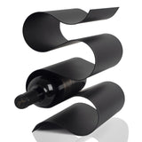 Soporte de Vino Metálico Apilable para Encimera o Armario – Soporte Moderno para Botellas de Vino en Negro y Dorado, Almacenamiento que Ahorra Espacio para Cocina, Bar o Decoración de Despensa