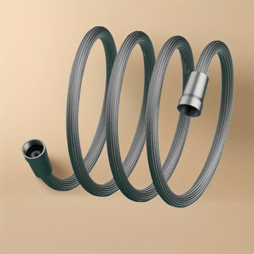 Manguera para ducha de nylon trenzado de 1.5 metros, tubo universal de 4 puntos para agua fría y caliente, protector para calentador, tubo de conexión para cabezal de ducha