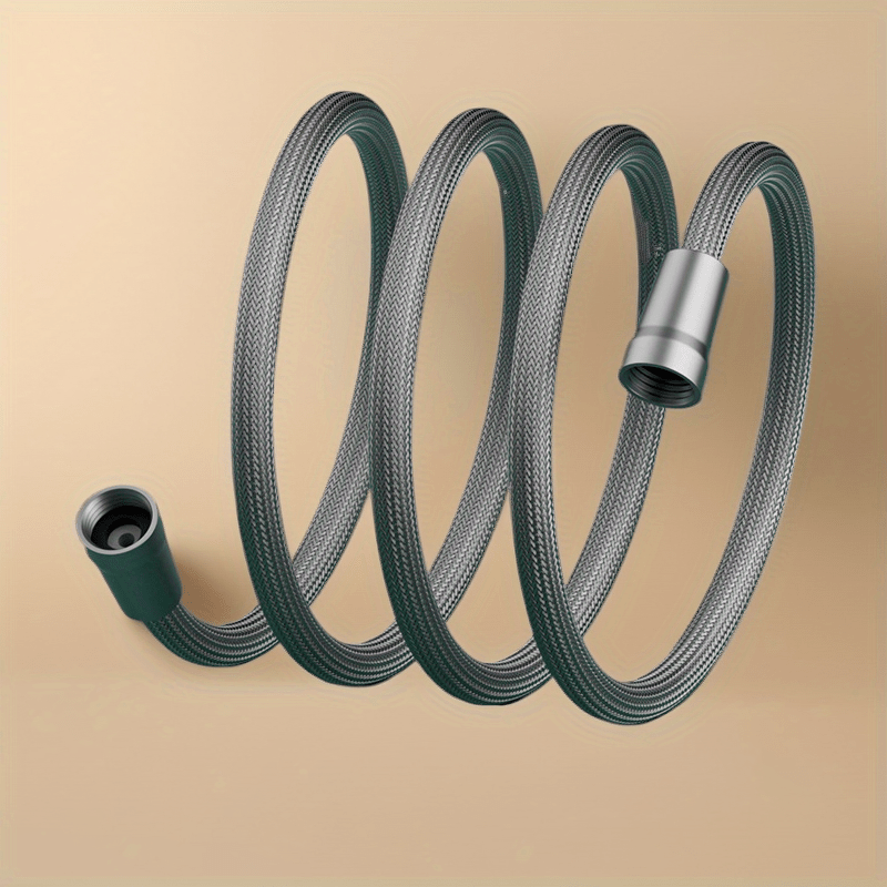 Manguera para ducha de nylon trenzado de 1.5 metros, tubo universal de 4 puntos para agua fría y caliente, protector para calentador, tubo de conexión para cabezal de ducha