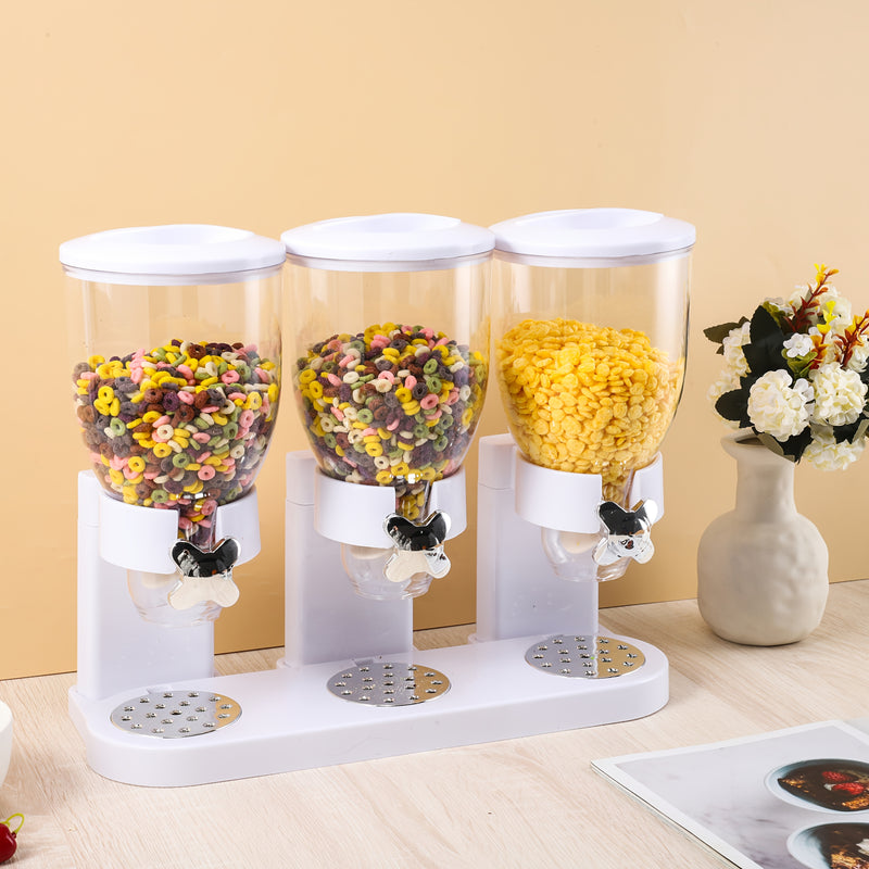 Calienta tu Cocina: Dispensador de 3 Compartimentos para Granos y Dulces