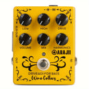 Pedal AHAJII CP-XLR Output Bass Driver DI para Guitarra/Pedal - Efectos True Bypass con Sonido de Amplificador Tubo, Controles Drive/High/Mid/Low, Emulación Analógica de Gabinete - Pedalboard Compacto Amarillo para Bajo y Guitarra Eléctrica, USB (36V), M