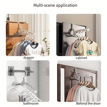 1 Pieza, Percha Plegable De Cinco Agujeros, Percha De Ropa Portátil Para Viajes En Hotel, Percha De Secado Para Colgar Ropa En Interiores De Dormitorios