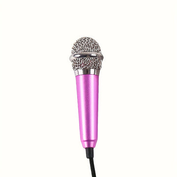 Micrófono mini con conector de 3.5 mm, micrófono portátil para cantar, ideal para grabación de voz, entrevistas, karaoke, juegos, videoconferencias y transmisiones en vivo, compatible con celulares, computadoras, laptops y tabletas - No requiere batería