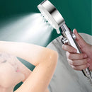 Juego de Cabezal de Ducha de Lluvia de Alta Presión con 5 Modos, Spray de Mano y Soporte Americano - Acabado Pulido, Opciones de Montaje en Pared/Techo para una Experiencia de Baño Mejorada, Agua Caliente, Ducha, SL, Decoración de Regalo de Navidad/Hallo