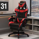 Producto Más Vendido, Silla de Juego Ergonómica con Reposapiés, Silla Giratoria Ajustable para Oficina Artificial, Silla Reclinable de Respaldo Alto con Soporte Lumbar y Apoyacabezas, Estilo Carrera para Videojuegos