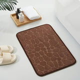 1pc Alfombra/1set Cinta para Alfombra con Relieve de Guijarros, Alfombra Suave y Cómoda, Alfombra de Espuma de Memoria - Absorbente Rápida y Lavable - Accesorios de Baño Antideslizantes/Alfombras Cinta de Doble Cara, Cinta para Alfombra Reutilizable y La