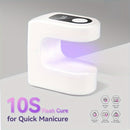 Linterna Portátil para Uñas con Temporizador Digital - Lámpara LED USB para Endurecimiento de Gel, Secador Compacto para Hogar y Salón, Batería de Litio de Larga Duración, Esmalte en Gel para Manicura/Pedicura - Blanco/, Diseño Elegante, Construcción Lig
