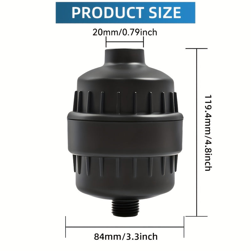 20X Filtro de ducha de alta salida, para agua dura, eliminación de cloro y fluoruro, suavizador de agua de ducha universal de varios estados reduce la sequedad y picazón de la piel, cuero cabelludo y eccema, nickeled cepillado