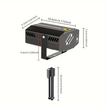Luces de discoteca de cuerpo completo con soporte metálico, luces para escenarios de fiesta, activación por sonido, 28 patrones de luz, alimentación por USB, adecuadas para reuniones familiares y decoraciones festivas