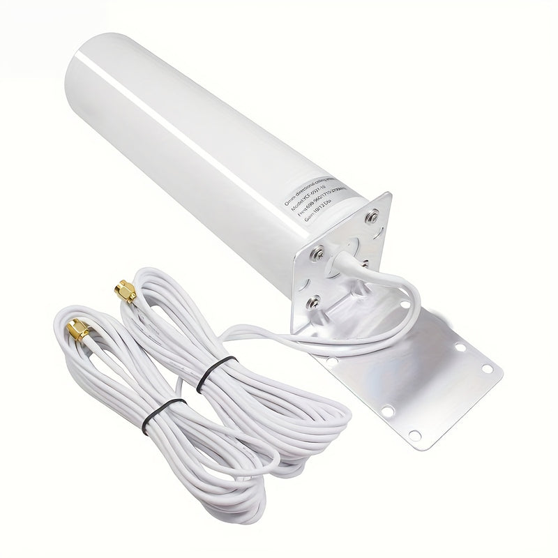 Antena Omni-Directional al aire libre 4G LTE para Router Modem Gateway, 2X2 Antenas MIMO con alta ganancia 28dBi/ Conector macho SMA/ 5 metros de cable