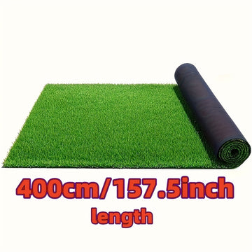 Césped artificial grande para exteriores, 400 cm x 50 cm, apariencia natural, bajo mantenimiento, fácil instalación sin herramientas, decoración duradera para todas las estaciones, ideal para jardín, patio, bodas y áreas de juego, uso en interiores y ext