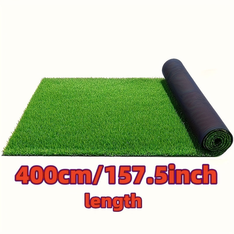 Césped artificial grande para exteriores, 400 cm x 50 cm, apariencia natural, bajo mantenimiento, fácil instalación sin herramientas, decoración duradera para todas las estaciones, ideal para jardín, patio, bodas y áreas de juego, uso en interiores y ext