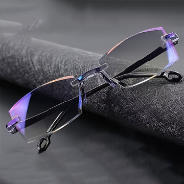 Gafas Anti-Luz Azul de Moda, Gafas Sin Marco Modernas para Computadora, Modelo Único para Hombres y Mujeres con Visión Clara