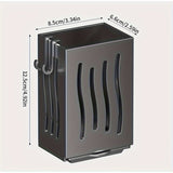 Soporte para utensilios de cocina, organizador de utensilios de cocina montado en la pared, bandeja de drenaje y gancho, tenedor, cuchara, cuchillo, palillos para palillos