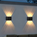 Lámparas solares para exterior con 6 LED, paquete de 2 piezas. Incluye 6 luces LED, 2 modos de iluminación, sin necesidad de carga, fácil instalación y no daña la pared