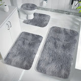Juego de 4 alfombras de lujo con diseño tie-dye, suaves para interiores, elegante forma rectangular y en U, ideales para baños, entradas de baño y puertas de habitaciones