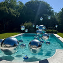 36 piezas de globos de aluminio 4D - Decoración de banquetes con efecto de flash plateado de cielo estrellado tridimensional, globos flotantes superduraderos reflectantes de 360°, artefacto de decoración de escena de boda y cumpleaños, conjunto de pelícu