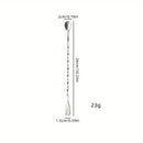 1pc Cuchara de Acero Inoxidable de Doble Cabeza y Mango Largo para Mezclar, Palo para Cócteles