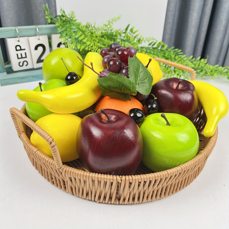 Juego de 21 piezas de frutas y verduras artificiales, con aspecto realista, ideal para decoración de cocina, restaurante y fiestas