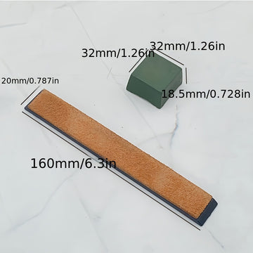 Kit de Afilador de Cuchillos de Cuero Sintético Premium - Aleación de Aluminio, Grano de Diamante, Afilado Manual y Cera de Pulido para Resultados Profesionales