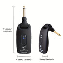 Sistema inalámbrico de guitarra que funciona a 2.4 GHz, transmisor y receptor de audio inalámbrico recargable, adecuado para guitarra, bajo, instrumentos de viento e instrumentos musicales electrónicos.