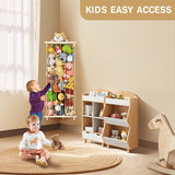 Estantería triangular para almacenar peluches, estante colgante de madera con patrones de luna y estrellas para guarderías, organizador de juguetes de peluche, hamaca regalo