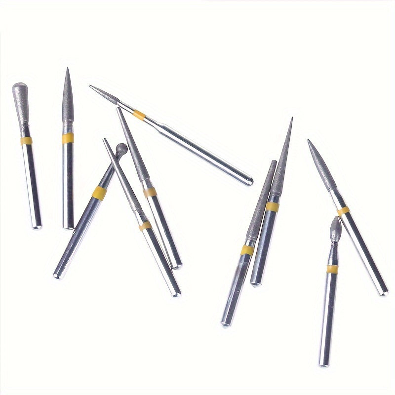 Brocas para Taladro de Uñas, Juego de 10 pzas de Brocas para Taladro de Uñas - Kit Profesional de Manicura y Pedicura Eléctrica para Uñas Acrílicas, de Gel con Cabezales de Pulido y Desbaste