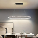 Linterna Colgante para Comedor, Luz de Mesa con LED, Lámpara Suspendida para Sala de Estar y Cocina, Diseño Ovalado Moderno, Araña para Oficina o Café