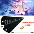 Antena UWB periódica logarítmica HT5, no cargada, 1300MHz-10GHz, ganancia de 6-9dBi, 50 ohmios para GPS, transmisión de señal de 2,4GHz y 5,8GHz