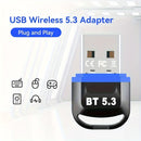 Adaptador de red USB BT5.3, receptor de ultra larga distancia con llave USB, distancia máxima de 20 m/787 pies (distancia abierta), adecuado para ordenadores/auriculares/teclados/ratones/altavoces y otros dispositivos, solo compatible con Windows 11/10/8