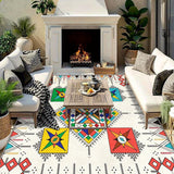 Alfombra de Terciopelo/852gsm Poliéster Estilo Francés Floral para Camping y Exteriores - Bajo Pelo, Suave, Antideslizante y Lavable a Máquina, Ideal para Interior y Exterior, Diseño Moderno Grande con Base Antideslizante en Crema